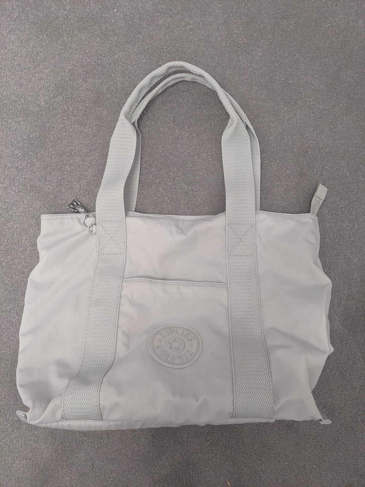 Grey / Silver Medium Kipling Handbag - image 1
