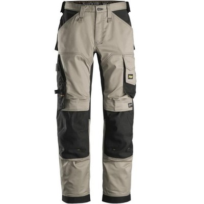 Snickers Workwear AllroundWork Stretch Mens Work Pants 38/30 Relaxed Khaki/Black