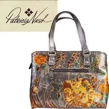 Patricia Nash Women's Floral Shoulder/Crossbody Bag, Mint, Fast Shipping