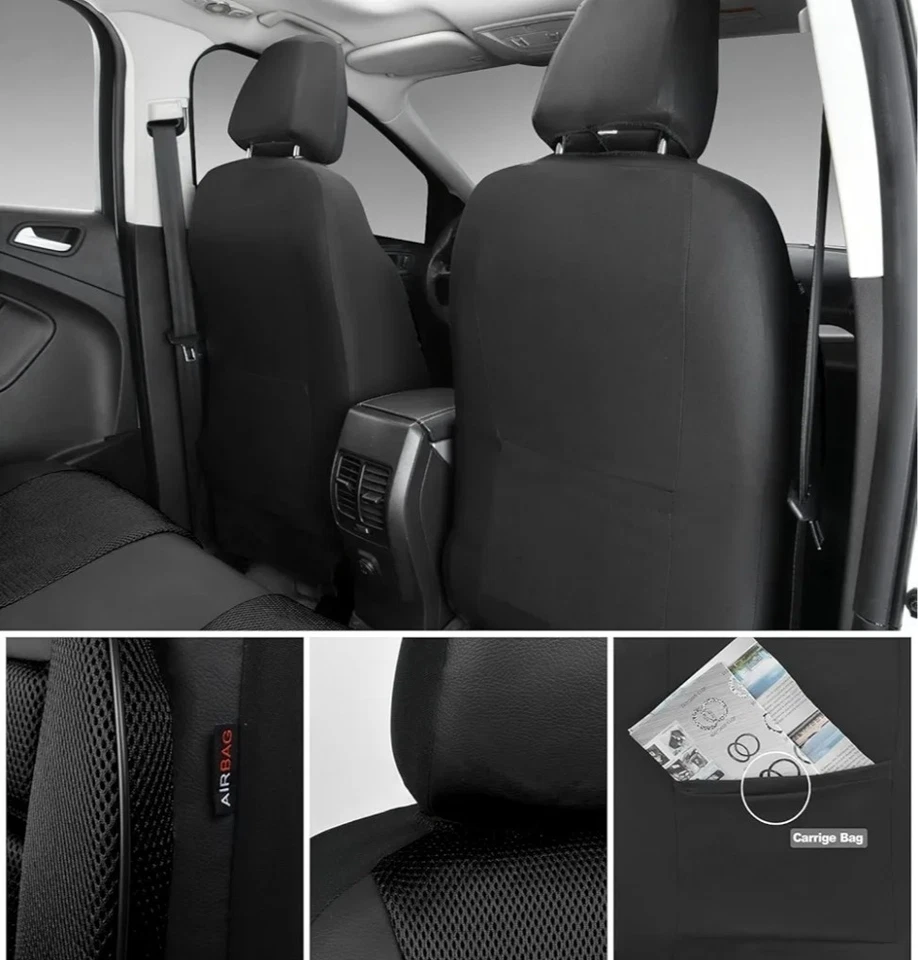 Capas de assento Trendy Elegance 3D malha de ar adequadas para carro caminhão SUV van - assentos dianteiros - Imagem 4 de 4