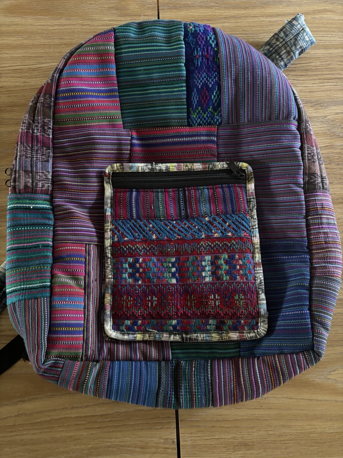 Chichi Patchwork Backpack Handmade Guatemala Hipp… - image 4