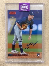 2025 Topps Archives Shane McClanahan RC ROOKIE #1/1 AUTO 2021 Topps Chrome Rays