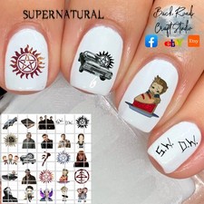 Supernatural TV Show Waterslide Finger Nail Decals Set Of 50 Ins Bonus Inc.