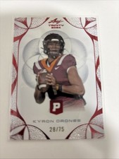 Kyron Drones 2024 Leaf Trinity Pristine Football Card Red /75