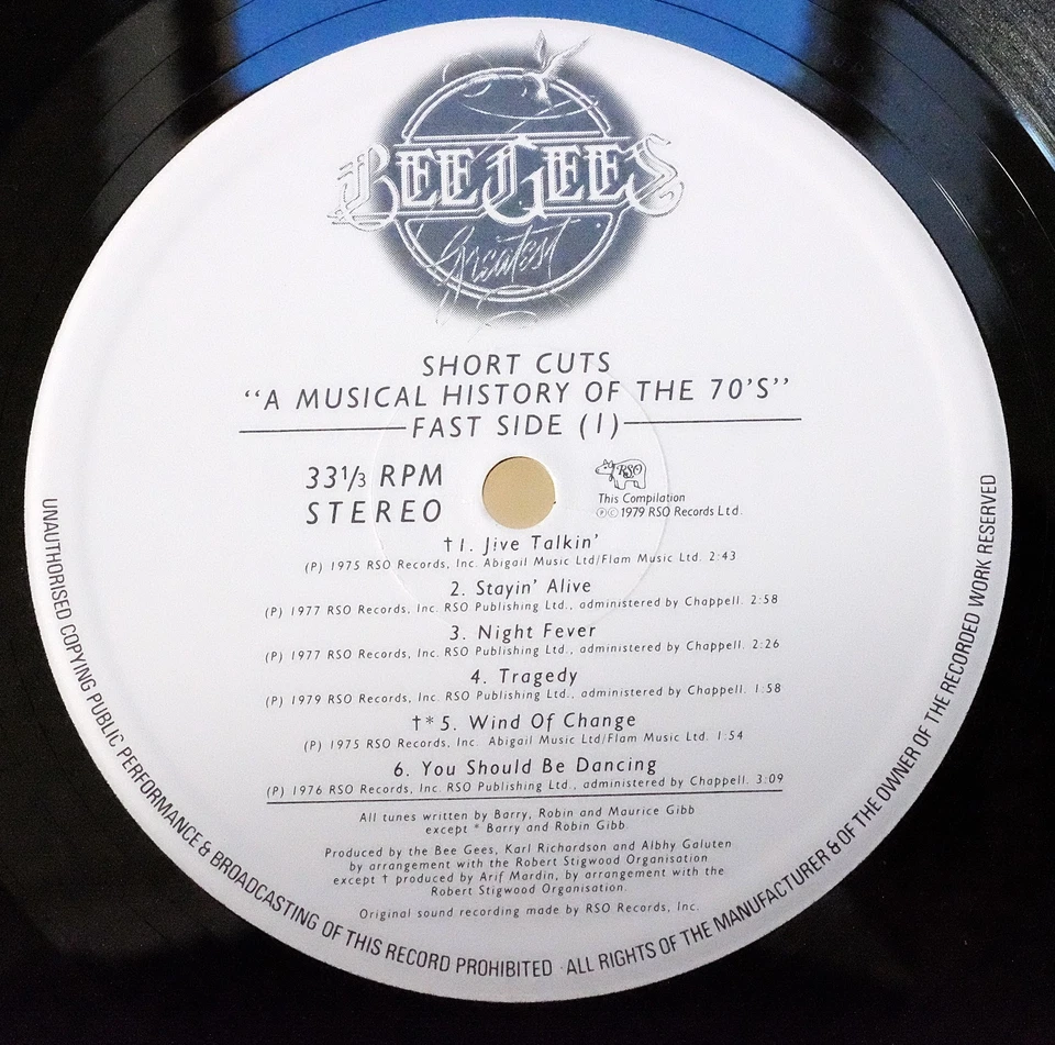 BEE GEES - SHORT CUTS 12" INCH N MINT Rare 1979 UK Greatest Hits Promo LP - Image 4 of 4