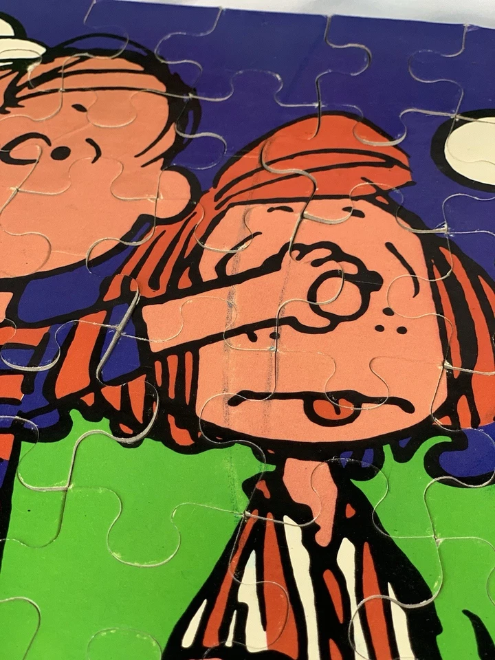 Rompecabezas vintage 1966 PEANUTS 4772-3 60 piezas Linus Peppermint Patty COMPLETO con caja Foto 3 de 4
