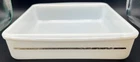 Vintage Pyrex White With Gold Stripe 8-in Dish 222 READ