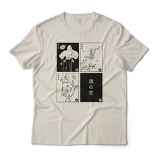Japanese Floral Cards Line Art Graphic Tee - Unisex