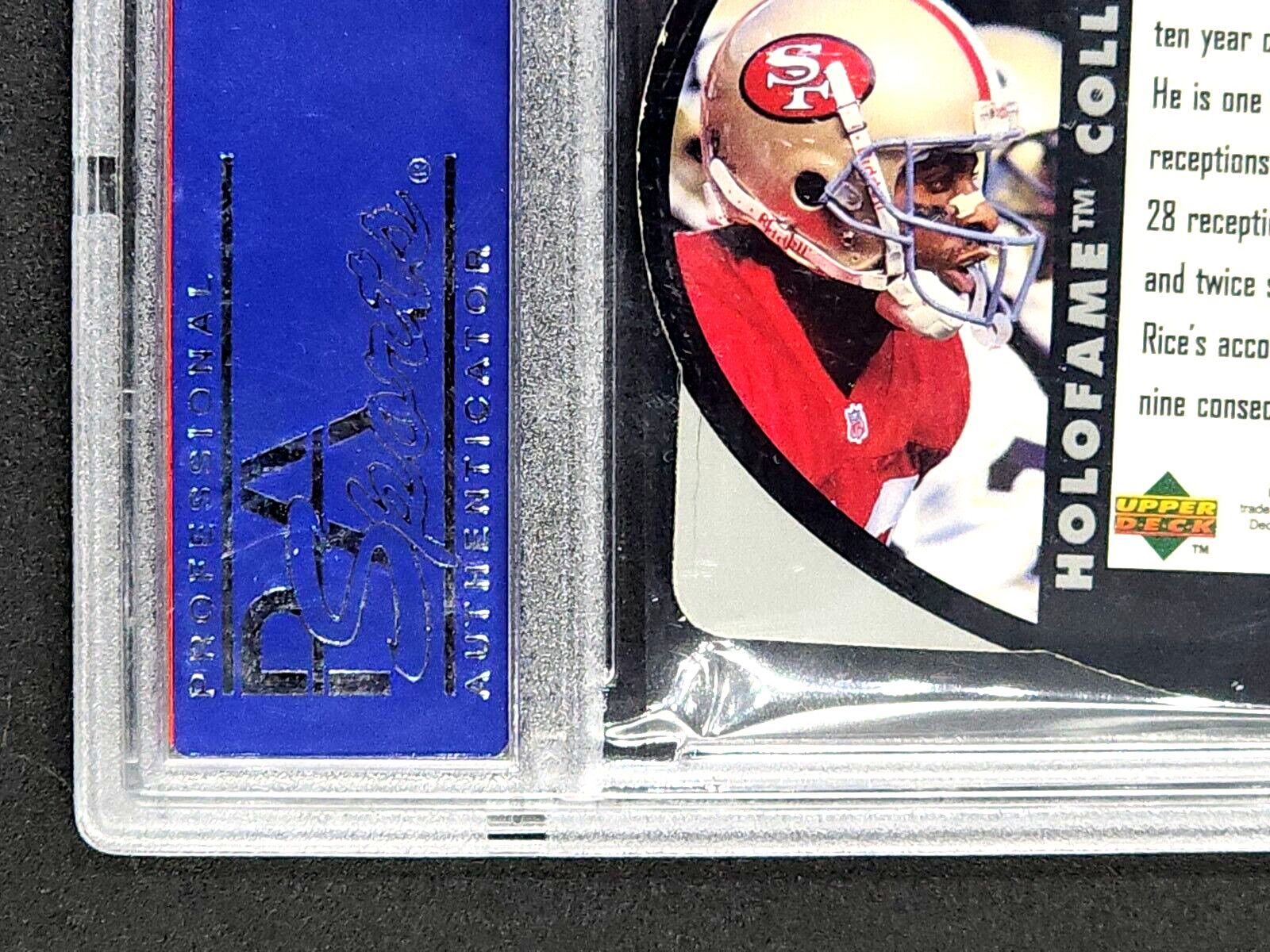 1996 SPX Holofame #Hx5 Jerry Rice HOF Insert PSA 8 NM-MT *Only 11 Graded Higher* view 8
