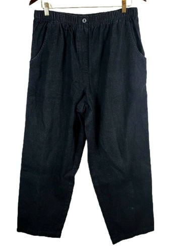 Black Jean Style Pants Pull 