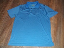 Men's BEN HOGAN Performance Polo Shirt Sz Medium M Blue Polyester