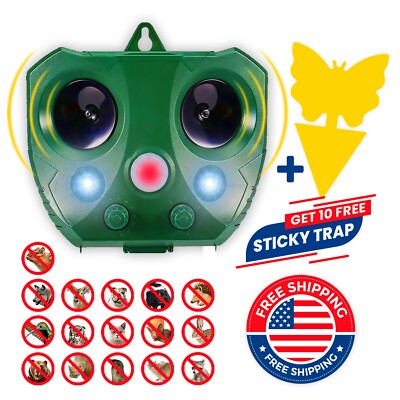 Animal Repellent Ultrasonic For Garden Motion Sensor many animals + Free Stick