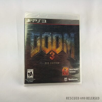Doom 3 -- BFG Edition (Sony PlayStation 3, 2012) /w Poster, All Region