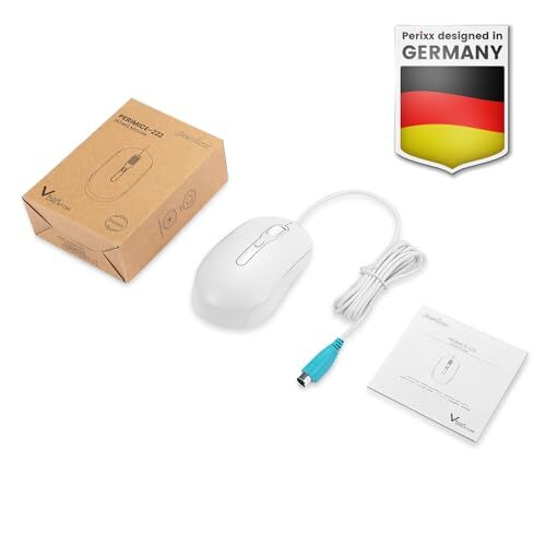PERIMICE-222PW Wired PS/2 Optical Mouse - Long 5.9 Ft Cable - Optical 1200/16... - Picture 7 of 10