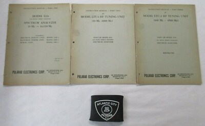 POLARAD MODEL LSA LTU-1 LTU-2 SPECTRUM ANALYZER RF TUNNING INSTRUCTION MANUALS