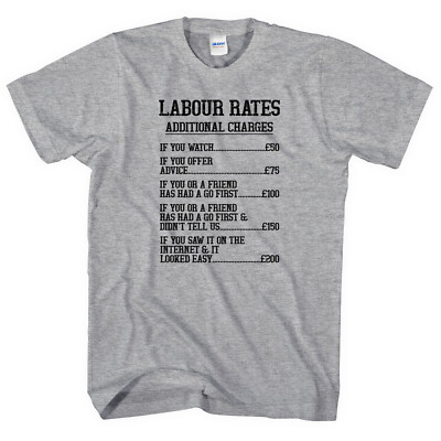 Arbeitssätze T-Shirt lustig Handwerker Elektriker Klempner Bauarbeiter Schreiner L205