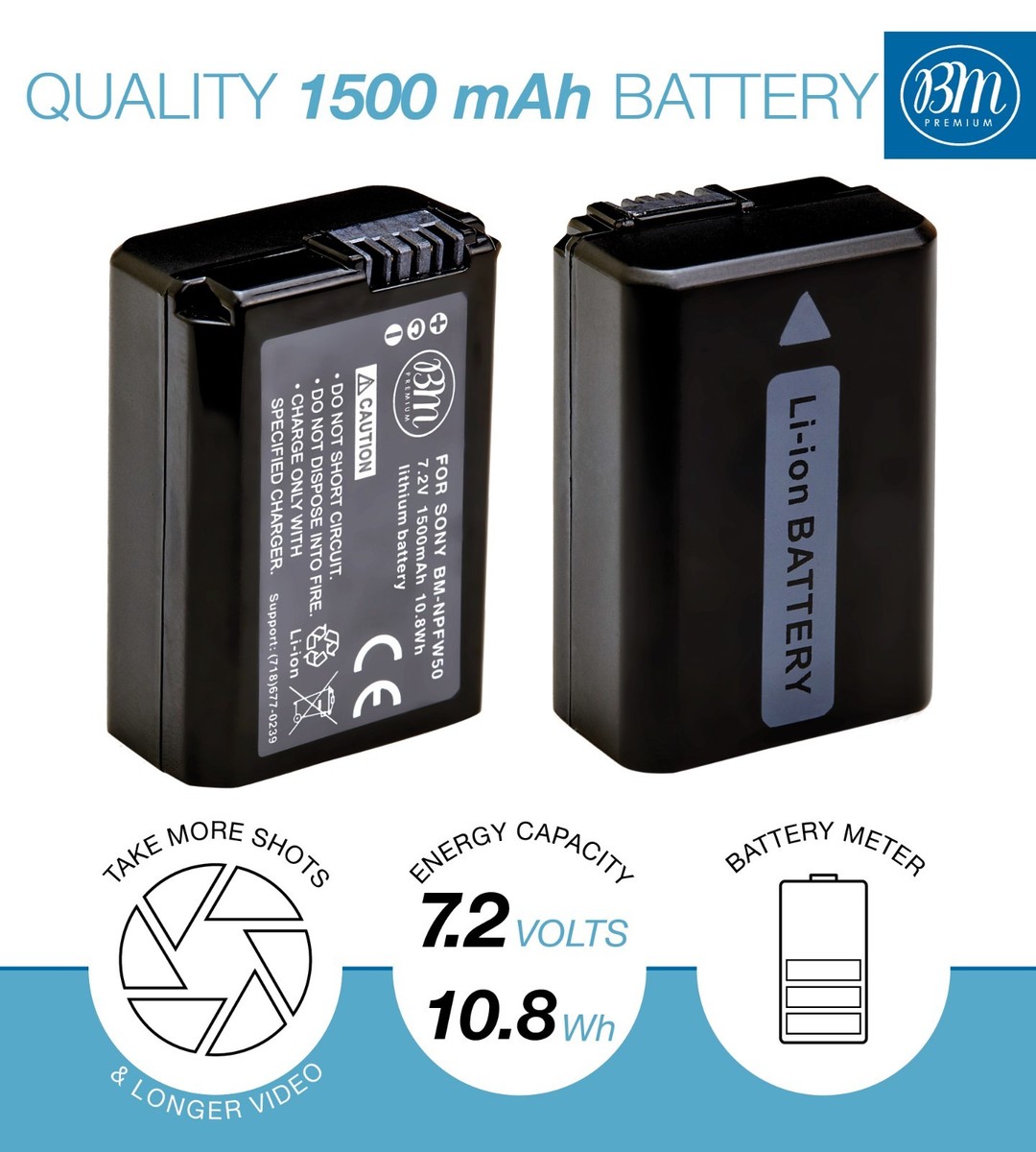 Batteria agli ioni di litio ad alte prestazioni sostituisce Sony NPFW50 NPFW50 NPFW50 per Sony NEX3 NEX3 NEX3A NEX3D NEX3DW NEX3K NEX3KS NEX5 NEX5 NEX5A NEX5C NEX5D NEX5DB NEX5H