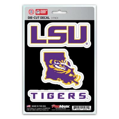 LSU Tigers Decal Die Cut Team 3 Pack [NEW] Car Truck Auto Sticker | eBay
