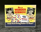 Mickey Mantle~Stan Musial Wonder Bread Advertising Promo Reproduction Card