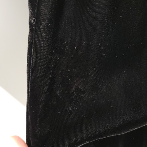 LANZ ORIGINALS Vintage 80s Dress 6 Black Velvet Puff Sleeve Bows Long Sleeve USA - Picture 9 of 11