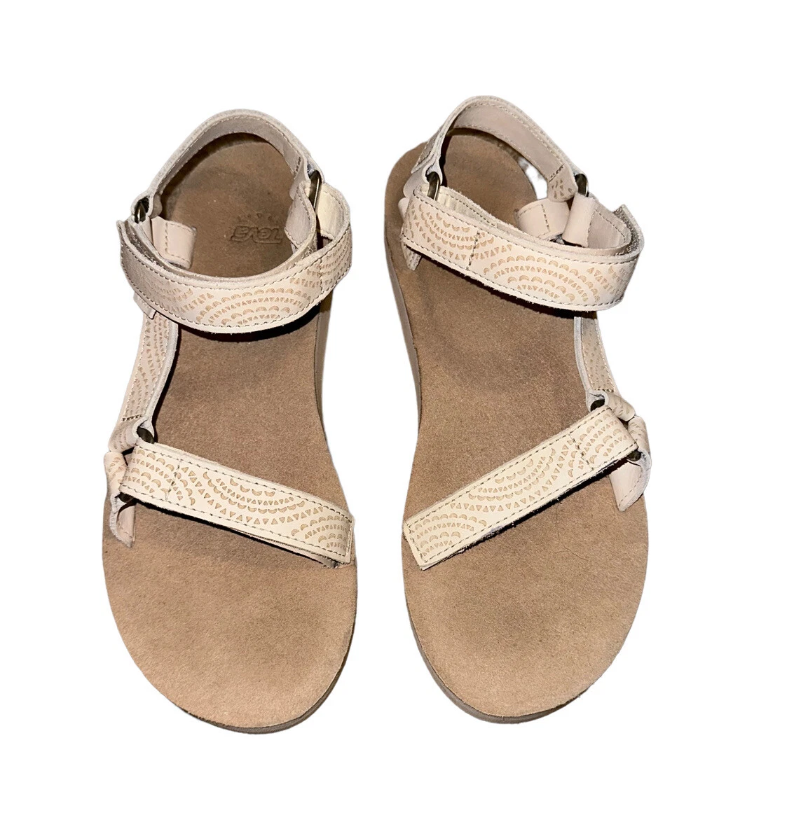 Teva Midform Sandals Women s 10 Universal Geometric Open Toe White Swan 1090873