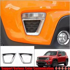 For Jeep Renegade 2019-22 Chrome Silver Front Turn Signal Lamp Light Cover Frame