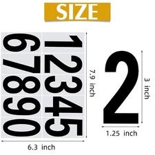 Set 0-9 Reflective Custom Mailbox Numbers Vinyl Decals Waterproof Stickers 3" 4"