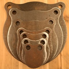 1/2" AR500 Shooting Targets 3"-12" Combo Gong Set of SEVEN