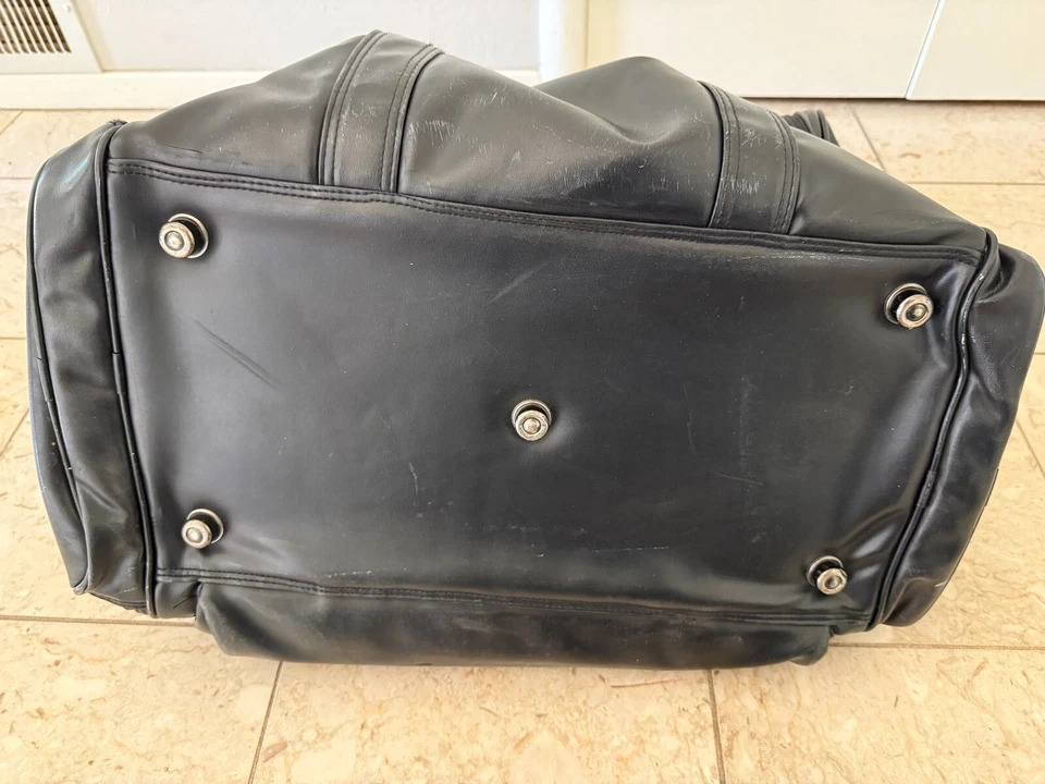 Bolsa de transporte de equipaje de lona de cuero vintage The Masters Augusta National Golf Club Foto 3 de 3