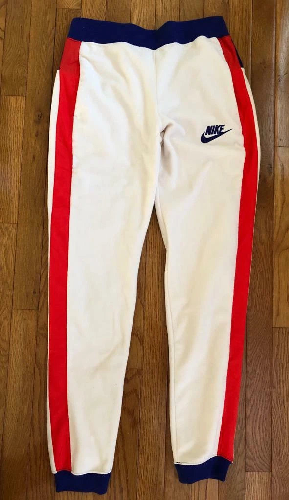 Womens Nike NSW POLAR Tracksuit Bottoms CJ4934-271 Cream/Red NEW Size | eBay