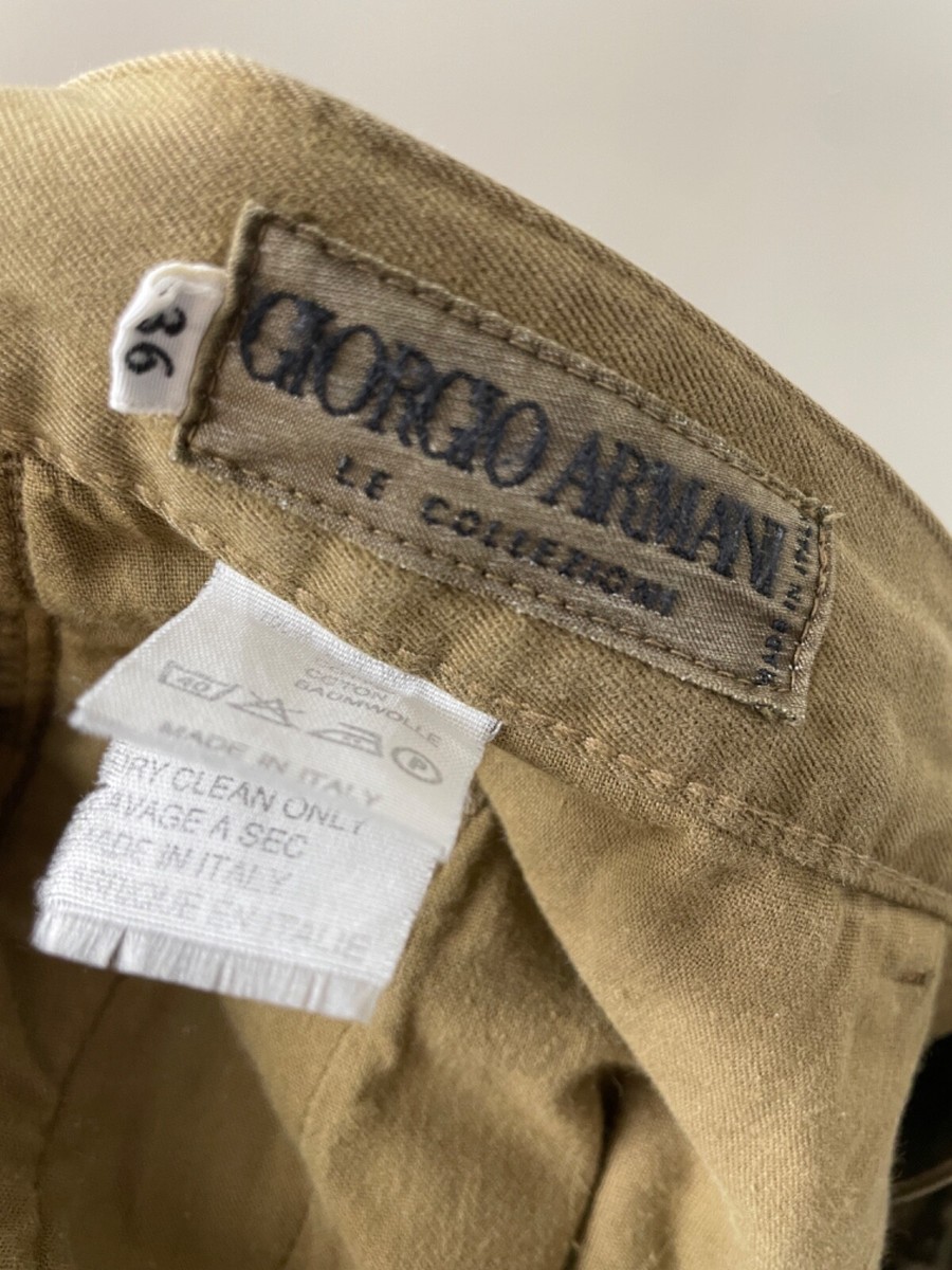 🔥 GIORGIO ARMANI® RARE 90s Military Pleated Chino Pant - 36 | eBay