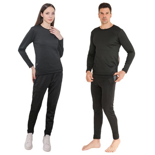 Heated Thermal Underwear For Men Women USB Multi Zone Intelligent J8 Heated D2K3 - Picture 2 of 26
