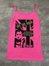 vintage SEXY DYNAMITE LONDON SDL tank top shirt neon pink 90s 00s Y2K