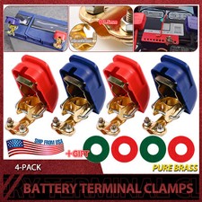 Car Battery Terminal Connectors 4PCS Quick Release Disconnect Negative Positive