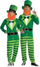 Leprechaun Zipster Green St. Patrick's Day Fancy Dress Halloween Adult Costume