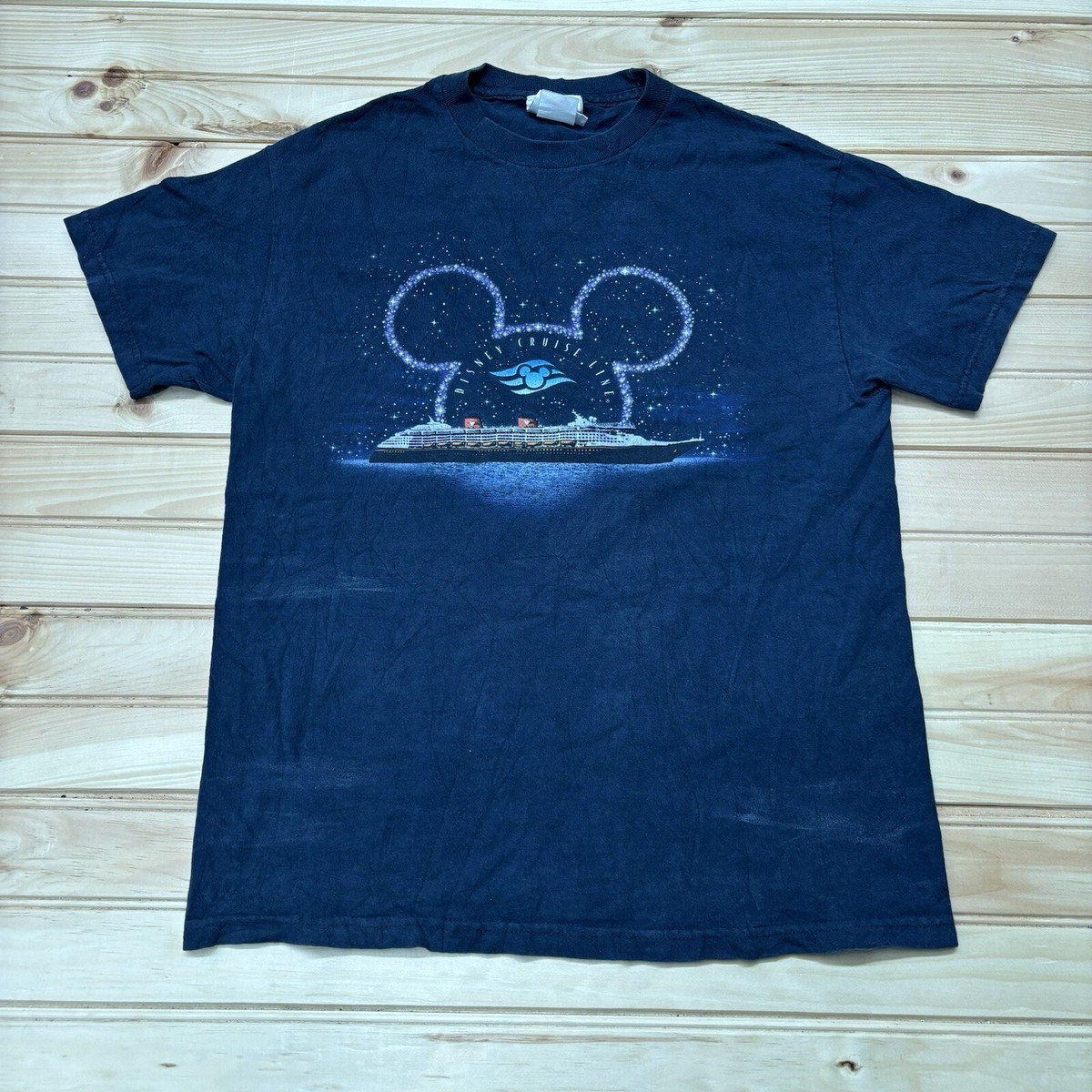 Vintage 90s Mickey Mouse Disney Cruise Line Starry Night Shirt