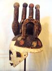 Stunning Old Igbo Ibo Headdress Mask 22" African Carving Statue Polychrome Huge!