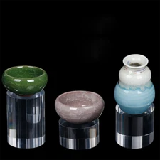 1PC Clear Acrylic Display Stand Mini Cylinder Jewelry Cup Toy Holder Retail