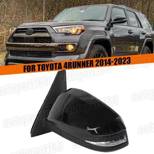 For Toyota 4Runner 2014-23 Black Mirror W/ Camera Blind Spot 14 Pins Left Driver