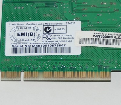 CP07 - Creative Labs Sound Card CT4810, PCI