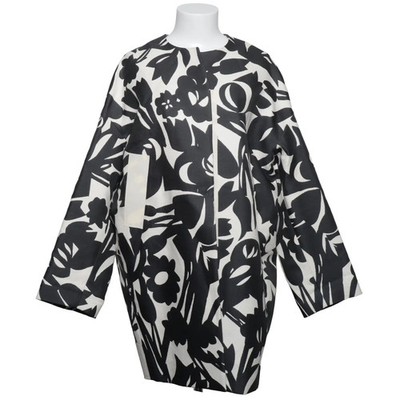Odeeh, Mantel, Damen, Größe: 38, Schwarz/Weiß, Baumwolle/Polyester/Seide #MgU