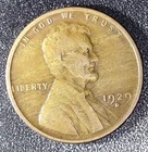 1929 D Lincoln Wheat Penny Obverse Wood Grain Error Sharp Coin