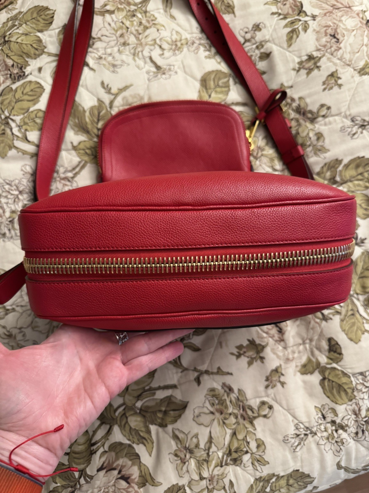 Tom Ford Solid Red Leather Shoulder Crossbody Bag - image 8