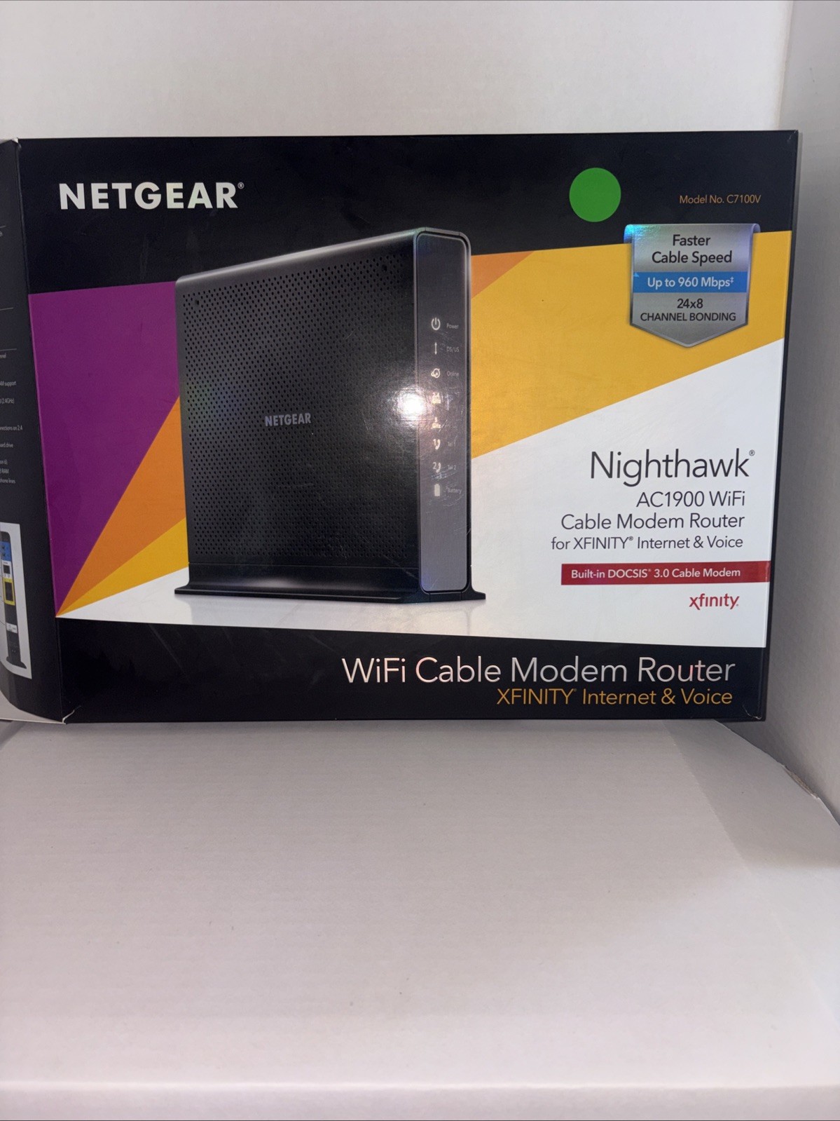 Netgear Nighthawk C7100V AC1900 Cable Modem Router Xfinity W