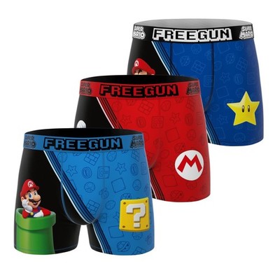 Super Mario Herren Boxershorts, Herren Unterhose, ultraweich & dehnbar (3er Set)