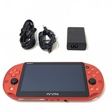【Good】Sony PCH-2000 ZA26 Playstation PS Vita Wi-Fi Metallic Red w/Charger...