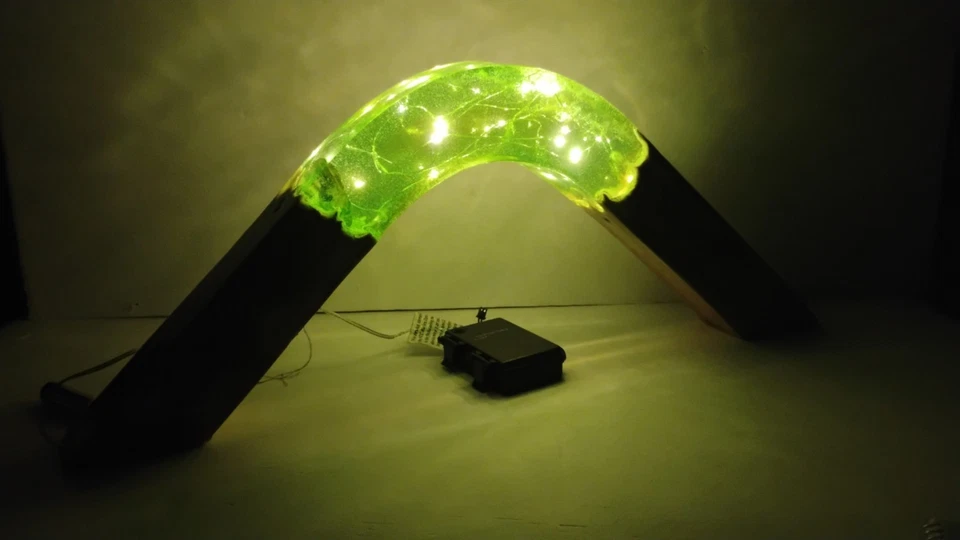 Boomerang Green Epoxy Light With Power Pack Unique Light 3 AAA Batteries Unique - Image 3 of 4