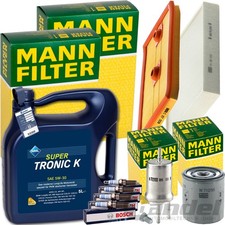 Mann Kit D'Inspection + 5L Aral 5W-30 Huile Convient pour Audi A1 8X Polo 6R TSI