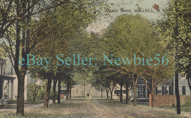 Wallkill NY - HOUSES ON CHURCH STREET - Postcard Ulster County