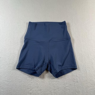 Lululemon align biker Shorts Womens 2 Blue 4 In Inseam High Rise Yoga Ath